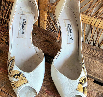 Vintage 70s / 80s Fredeico's exclusiv Peep Toe Shoes - Yatva