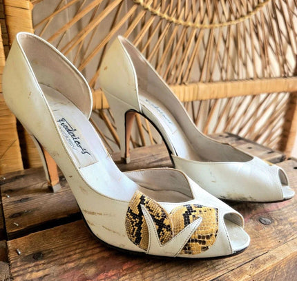 Vintage 70s / 80s Fredeico's exclusiv Peep Toe Shoes - Yatva