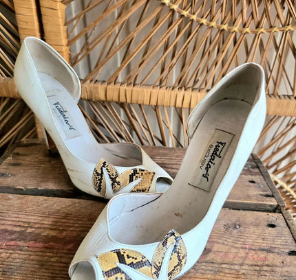 Vintage 70s / 80s Fredeico's exclusiv Peep Toe Shoes - Yatva