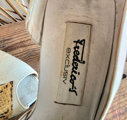 Vintage 70s / 80s Fredeico's exclusiv Peep Toe Shoes - Yatva