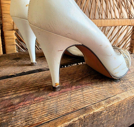 Vintage 70s / 80s Fredeico's exclusiv Peep Toe Shoes - Yatva