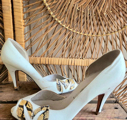 Vintage 70s / 80s Fredeico's exclusiv Peep Toe Shoes - Yatva
