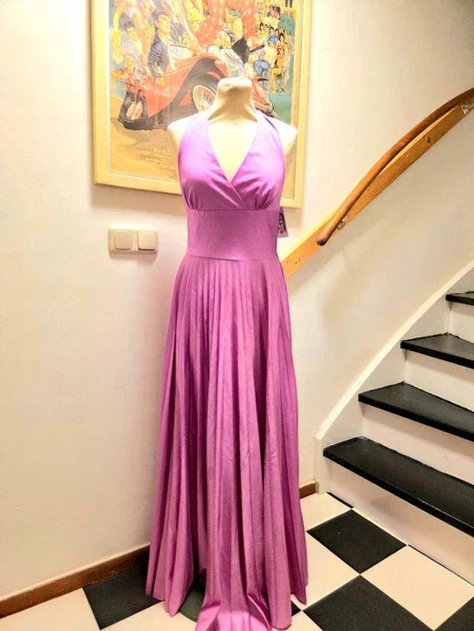 Vintage 70's / 80's Halterneck Maxi Dress - Yatva