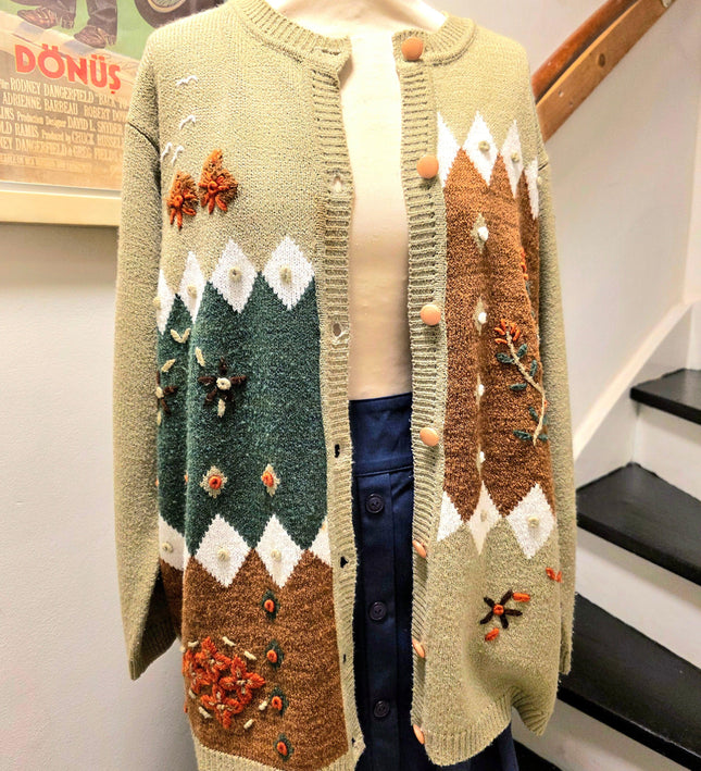 Vintage 70's/ 80's Knit Cardigan - Yatva