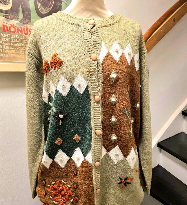 Vintage 70's/ 80's Knit Cardigan - Yatva