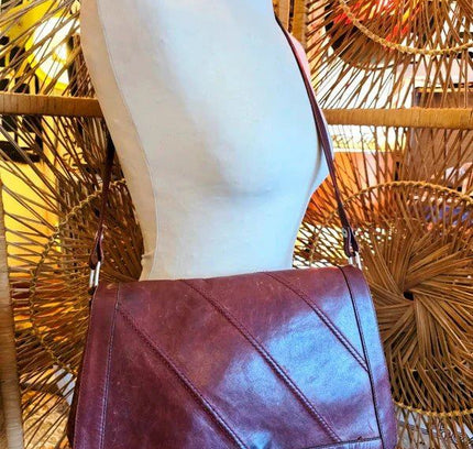 Vintage 70's / 80's Leather Shoulder Bag - Yatva
