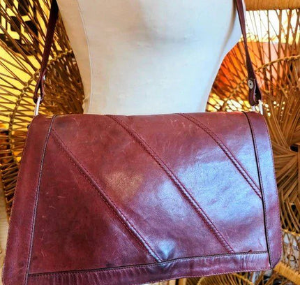 Vintage 70's / 80's Leather Shoulder Bag - Yatva