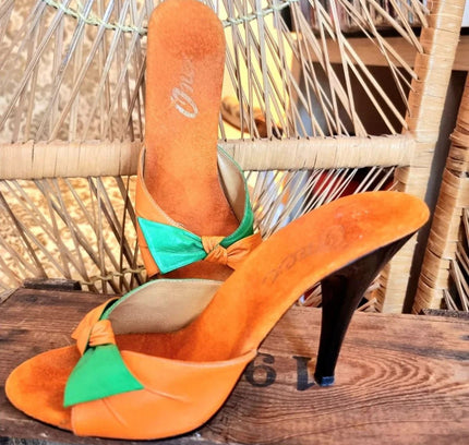 Vintage 70's / 80's O'Neill Slip On Heel Sandals - Yatva