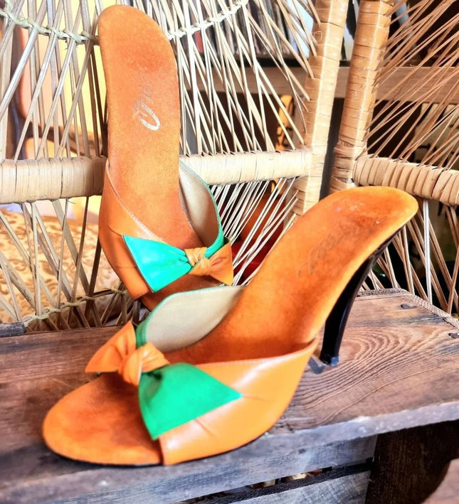 Vintage 70's / 80's O'Neill Slip On Heel Sandals - Yatva