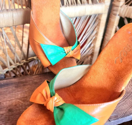 Vintage 70's / 80's O'Neill Slip On Heel Sandals - Yatva