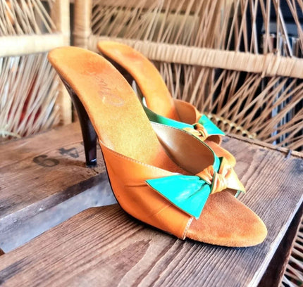 Vintage 70's / 80's O'Neill Slip On Heel Sandals - Yatva
