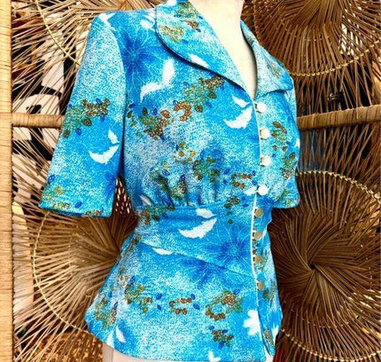 Vintage 70´s / 80´s Peplum Blouse / Top - Yatva