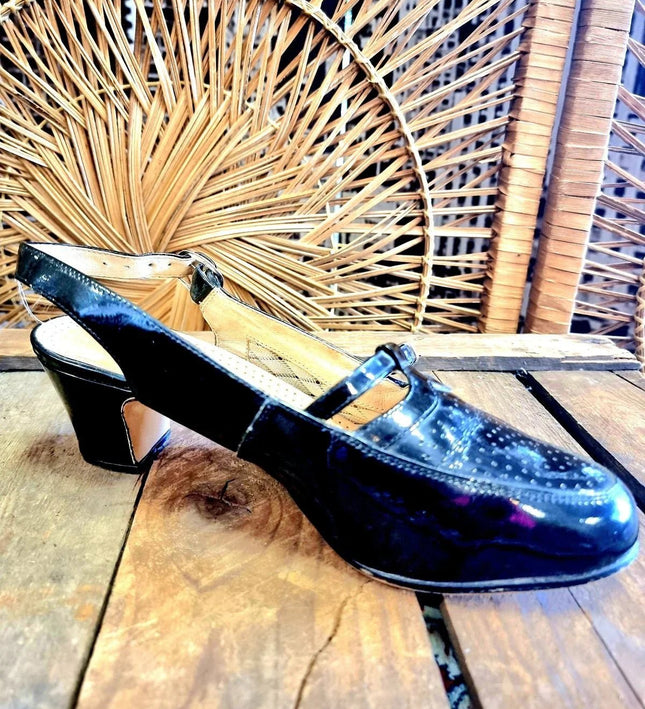 Vintage 70s / 80s Slingback Shoes - Yatva