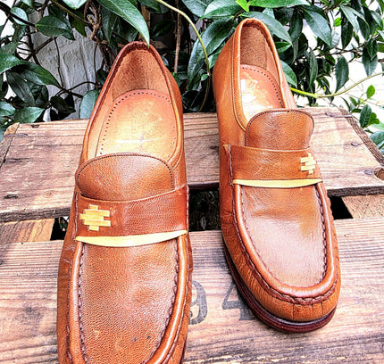 Vintage 70's / 80's V.D. Hammen Brogue Mocassin Shoes - Yatva