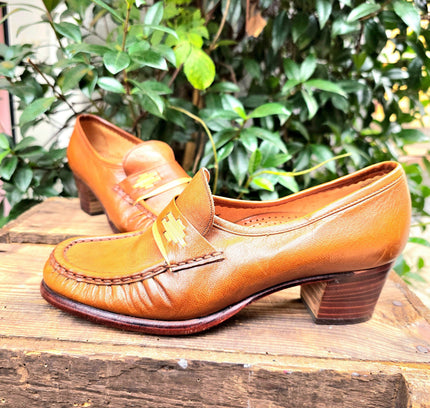 Vintage 70's / 80's V.D. Hammen Brogue Mocassin Shoes - Yatva