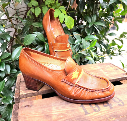 Vintage 70's / 80's V.D. Hammen Brogue Mocassin Shoes - Yatva