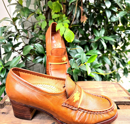 Vintage 70's / 80's V.D. Hammen Brogue Mocassin Shoes - Yatva