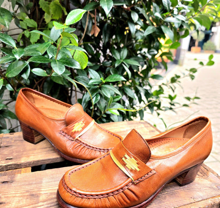 Vintage 70's / 80's V.D. Hammen Brogue Mocassin Shoes - Yatva