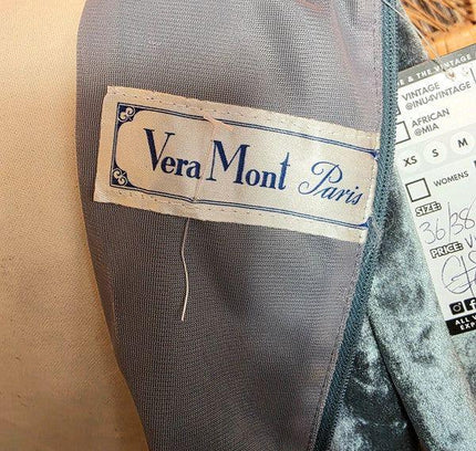 Vintage 70s /80s Vera Mont Velvet Style Maxi Dress - Yatva