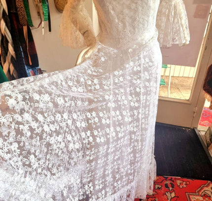 Vintage 70's/ 80's Vera Mont Wedding Dress - Yatva