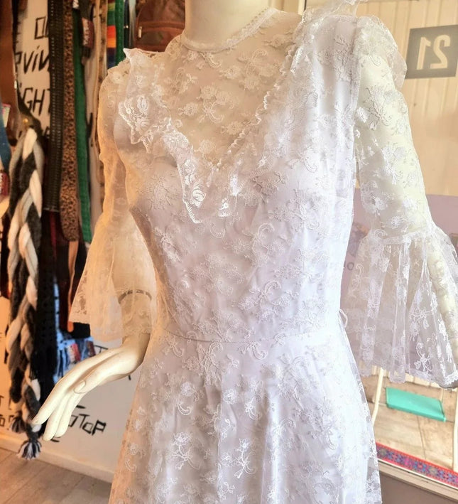 Vintage 70's/ 80's Vera Mont Wedding Dress - Yatva