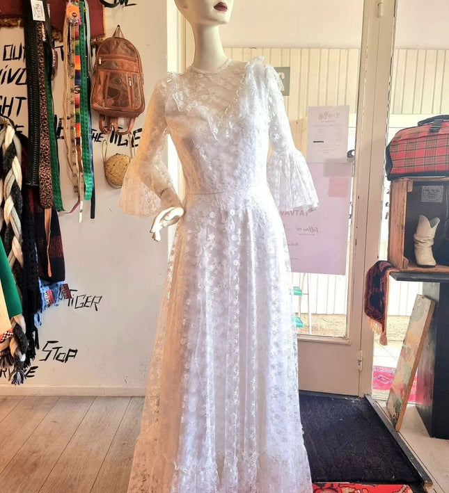 Vintage 70's/ 80's Vera Mont Wedding Dress - Yatva