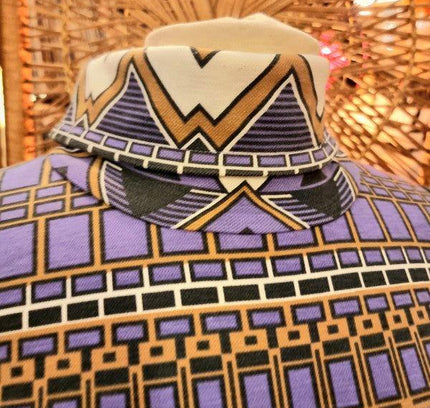 Vintage 70's Art Deco Style Maxi Dress - Yatva