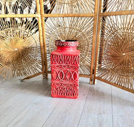 Vintage 70s Bay Keramik Floor Ceramic Vase By Bodo Mans (West Germany ) - Yatva