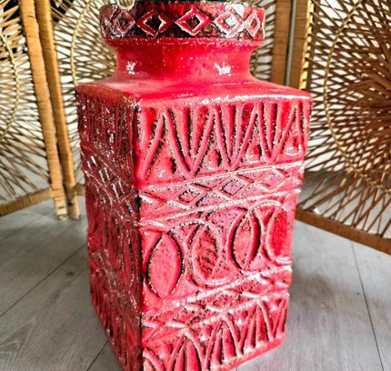 Vintage 70s Bay Keramik Floor Ceramic Vase By Bodo Mans (West Germany ) - Yatva