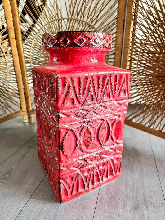 Vintage 70s Bay Keramik Floor Ceramic Vase By Bodo Mans (West Germany ) - Yatva