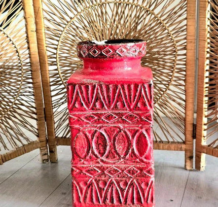 Vintage 70s Bay Keramik Floor Ceramic Vase By Bodo Mans (West Germany ) - Yatva