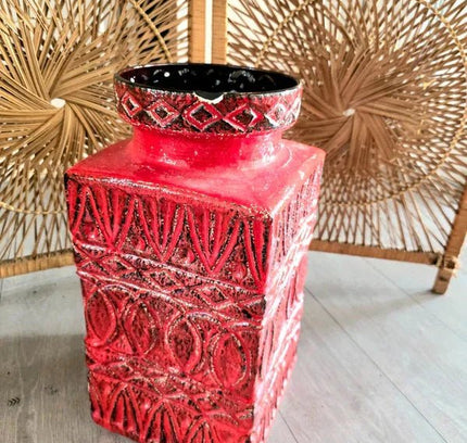 Vintage 70s Bay Keramik Floor Ceramic Vase By Bodo Mans (West Germany ) - Yatva