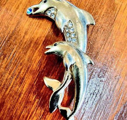 Vintage 70's Beatrix Dolphin Brooch - Yatva