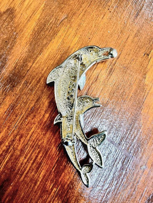 Vintage 70's Beatrix Dolphin Brooch - Yatva