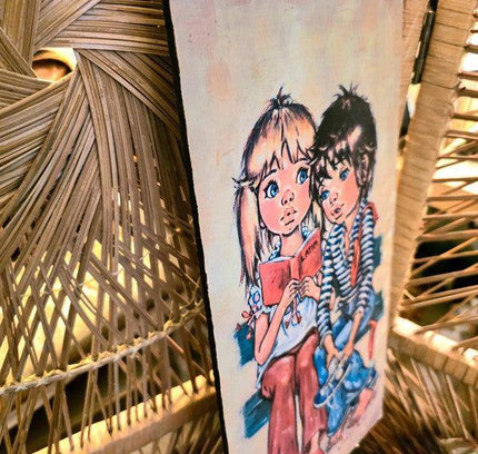 Vintage 70's Big Eye Jolylle Print - Yatva