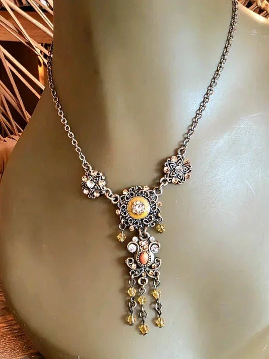 Vintage 70's Chandelier Necklace - Yatva