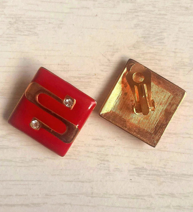 Vintage 70's Clip - Ons Earrings - Yatva