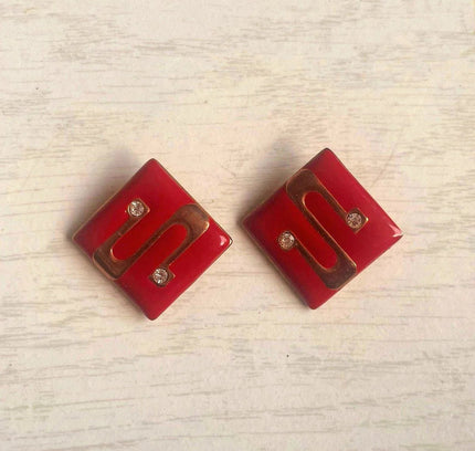 Vintage 70's Clip - Ons Earrings - Yatva