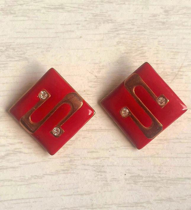 Vintage 70's Clip - Ons Earrings - Yatva