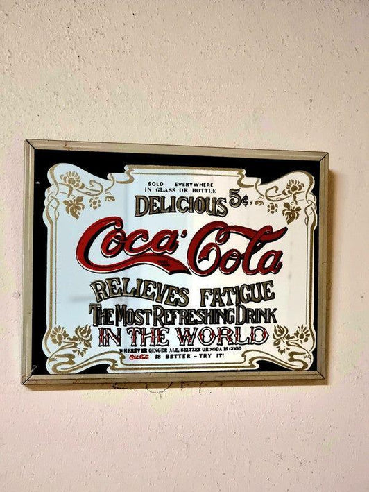 Vintage 70´s Coca Cola Mirrored Wall Decor - Yatva