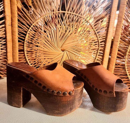 Vintage 70's CoCo Baby Clog Platform Shoes - Yatva