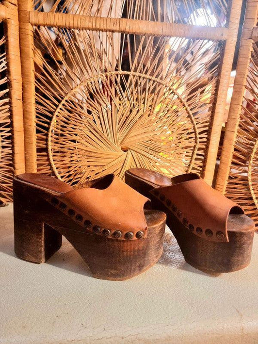 Vintage 70's CoCo Baby Clog Platform Shoes - Yatva