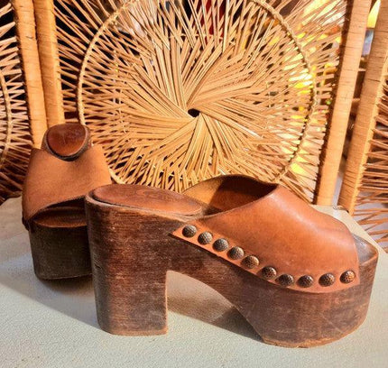 Vintage 70's CoCo Baby Clog Platform Shoes - Yatva