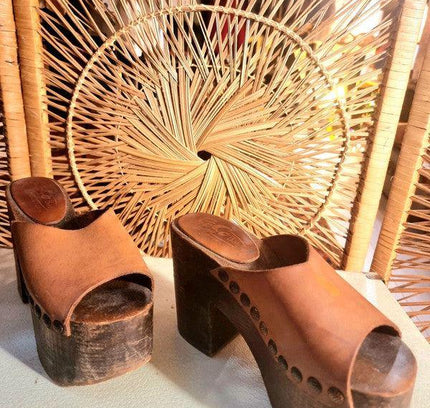 Vintage 70's CoCo Baby Clog Platform Shoes - Yatva