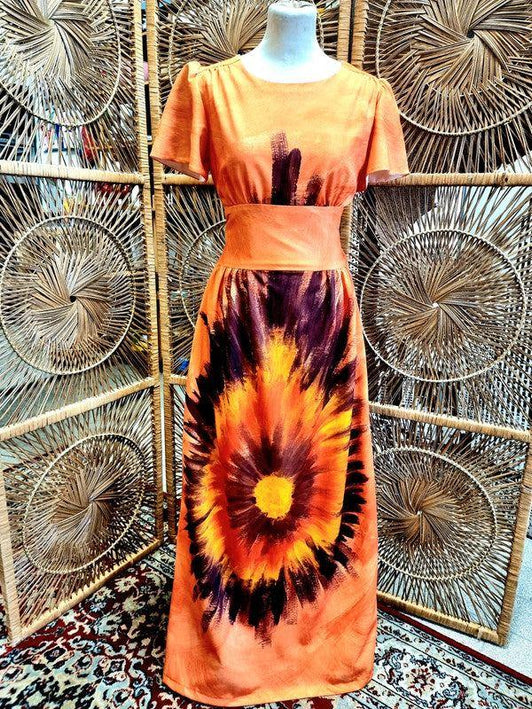 Vintage 70's Couture Lize Maxi Dress - Yatva