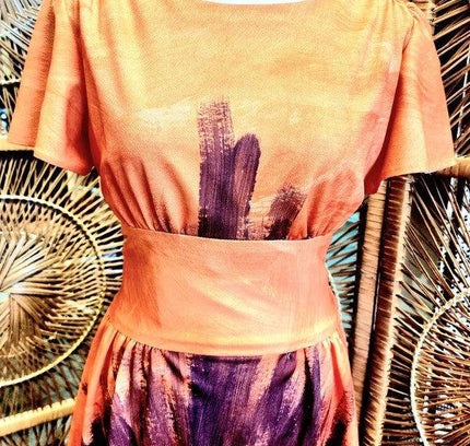 Vintage 70's Couture Lize Maxi Dress - Yatva