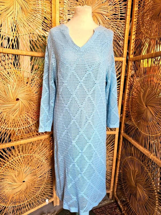 Vintage 70's Crochet Midi Dress - Yatva