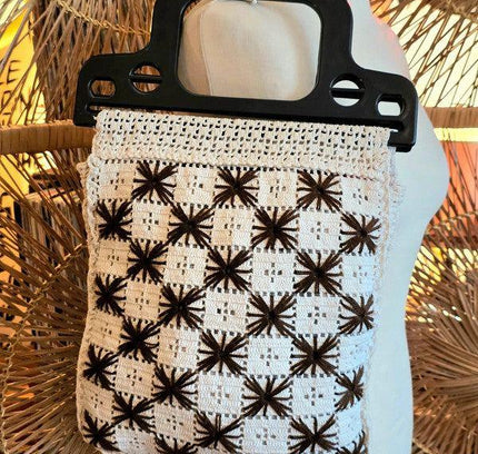 Vintage 70's Crochet Tote Bag - Yatva