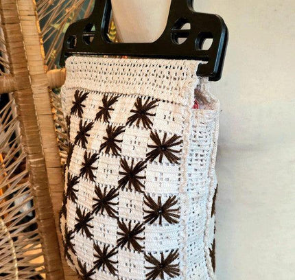 Vintage 70's Crochet Tote Bag - Yatva