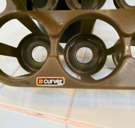 Vintage 70s Curver 6 - Bottle Carrier – Retro Brown - Yatva